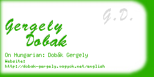 gergely dobak business card