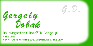 gergely dobak business card